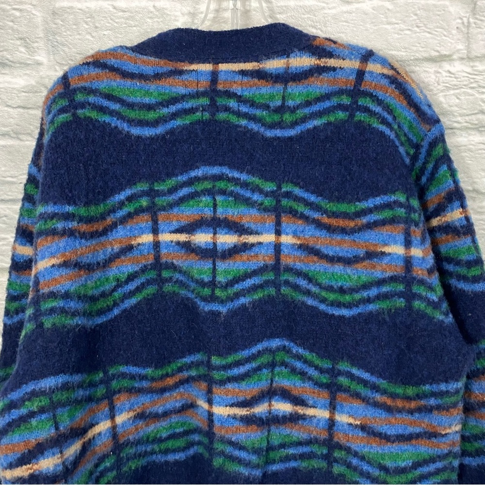 Howlin’ Men’s XL Out of This World Cardigan - Magic Blue - 100% Scottish Wool - Picture 11 of 16